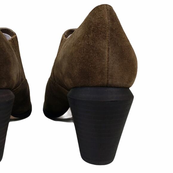 Splendid Hertha Block Heel Suede Booties Sable Brown Women's Size 8 NEW - Picture 9 of 13